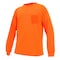 Ge Hi-Vis Long Sleeve T-Shirt, Birdseye Knit Polyester, Orange, XL GS108OXL - alternate 1
